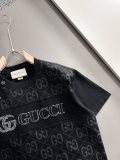Gucci Classic Full Plush Printed Splicing Embroidered T-shirt Unisex Casual Oversize Short Sleeve