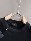 Fendi Fashion Embroidery Cracked Monster Eyes T-shirt Unisex Casual Loose Short Sleeve