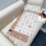 Louis Vuitton New Classic Logo Jacquard Double Sided Wool Scarf Size: 55 x 180 CM