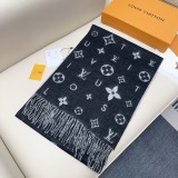 Louis Vuitton New Classic Logo Jacquard Double Sided Wool Scarf Size: 55 x 180 CM