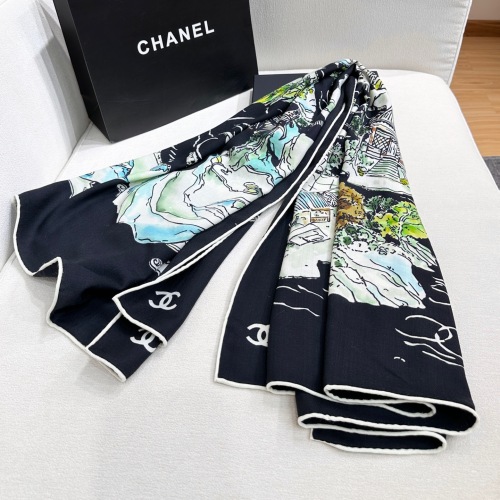 Chanel New Classic Camellia Elegant Versatile Velvet Square Scarf Size: 140 x 140 CM