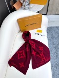 Louis Vuitton New Classic Logo Jacquard Cashmere Knitted Scarf Size: 32 x 180 CM
