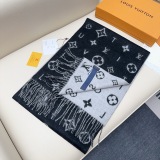 Louis Vuitton New Classic Logo Jacquard Double Sided Wool Scarf Size: 55 x 180 CM