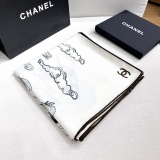 Chanel New Classic Camellia Elegant Versatile Velvet Square Scarf Size: 140 x 140 CM