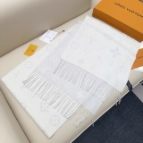 Louis Vuitton New Classic Logo Jacquard Double Sided Wool Scarf Size: 55 x 180 CM
