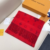 Louis Vuitton New Classic Logo Jacquard Double Sided Wool Scarf Size: 55 x 180 CM