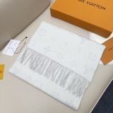 Louis Vuitton New Classic Logo Jacquard Double Sided Wool Scarf Size: 55 x 180 CM