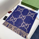 Gucci New Classic GG Jacquard Double Sided Cashmere Scarf Size: 45 x 200 CM