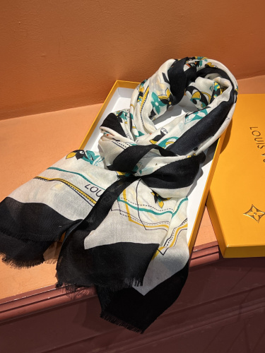 Louis Vuitton Fashion Logo Printed Thin Cashmere Long Scarf Shawl Size: 110 x 200 CM