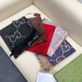 Gucci New Classic GG Jacquard Double Sided Cashmere Scarf Size: 45 x 200 CM