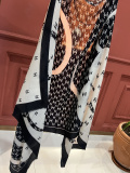 Chanel Elegant Camellia Logo Printed Cashmere Long Scarf Shawl Size: 100 x 200 CM