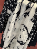 Chanel Elegant Camellia Logo Printed Cashmere Long Scarf Shawl Size: 100 x 200 CM