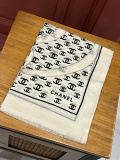 Chanel Elegant Camellia Logo Printed Cashmere Long Scarf Shawl Size: 100 x 200 CM