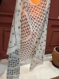 Chanel Elegant Camellia Logo Printed Cashmere Long Scarf Shawl Size: 100 x 200 CM