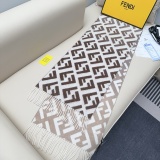 Fendi Fashion FF Jacquard Gradient Double Sided Cashmere Tassel Scarf Size: 35 x 180 CM