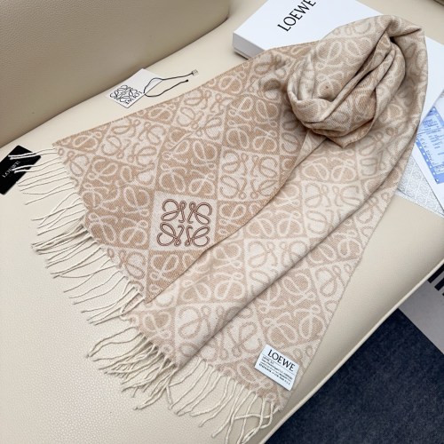 Loewe New Classic Embroidered Logo Jacquard Scarf