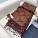 Gucci New Classic GG Jacquard Double Sided Cashmere Scarf Size: 45 x 200 CM