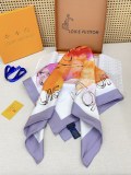 Louis Vuitton Fashion Logo Printed Silk Square Scarf Size: 90 x 90 CM