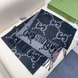 Gucci New Classic GG Jacquard Double Sided Cashmere Scarf Size: 45 x 200 CM