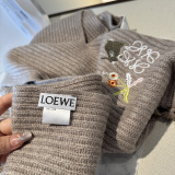 Loewe x Sunafujita Fashion Rabbit Floral Embroidery Tassel Scarf Size: 30 x 200 CM