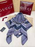 Gucci Classic GG Printed Silk Square Scarf Size: 90 x 90 CM