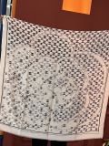 Chanel Elegant Camellia Logo Printed Cashmere Long Scarf Shawl Size: 100 x 200 CM