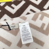 Fendi Fashion FF Jacquard Gradient Double Sided Cashmere Tassel Scarf Size: 35 x 180 CM