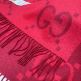 Gucci New Classic GG Jacquard Double Sided Cashmere Scarf Size: 45 x 200 CM
