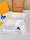 Louis Vuitton Fashion Logo Printed Silk Square Scarf Size: 90 x 90 CM