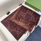 Gucci New Classic GG Jacquard Double Sided Cashmere Scarf Size: 45 x 200 CM