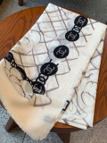 Chanel Fashion Camellia Logo Printed Cashmere Long Scarf Shawl Size: 110 x 200 CM