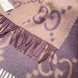 Gucci New Classic GG Jacquard Double Sided Cashmere Scarf Size: 45 x 200 CM