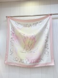 Louis Vuitton Fashion Logo Printed Silk Square Scarf Size: 90 x 90 CM