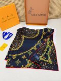 Louis Vuitton Fashion Logo Printed Silk Square Scarf Size: 90 x 90 CM