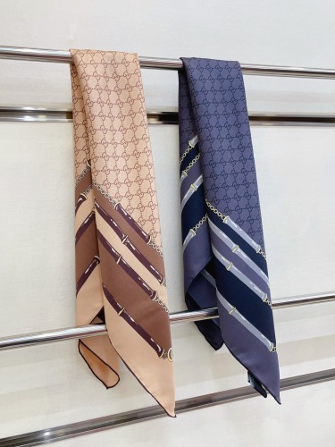 Gucci Classic GG Printed Silk Square Scarf Size: 90 x 90 CM
