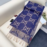 Gucci New Classic GG Jacquard Double Sided Cashmere Scarf Size: 45 x 200 CM