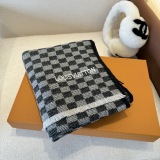 Louis Vuitton Classic Versatile Checkered Cashmere Scarf Size: 45 x 200 CM