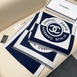 Chanel Classic Two Color Logo Jacquard Cashmere Scarf Size: 40 x 190 CM