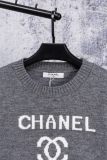 Chanel Classic Versatile Letter Logo Jacquard Round Neck Knitted Sweater One Size (40-60 kg)