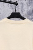 Chanel Classic Versatile Letter Logo Jacquard Round Neck Knitted Sweater One Size (40-60 kg)