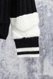 Chanel Women's Classic Retro Black White Contrast Waffle Knitted Cardigan Coat