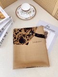 Yves Saint Laurent Fashion Leopard Printed Cashmere Long Scarf Shawl Size: 130 x 200 CM