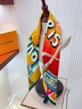 Louis Vuitton Fashion Elegant Versatile Flamingo Logo Printed Silk Square Scarf Size: 90 x 90 CM