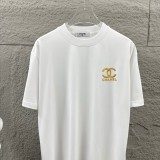 Chanel Classic Embroidered Logo Short Sleeve Couple Loose Casual T-shirt