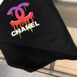 Chanel New Fashion Melts CC Printed Short Sleeve Couple Versatile Casual T-shirt
