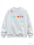 Chanel Couple Fashion Colorful Logo Letter Printed Fleece Round Neck Sweatshirt