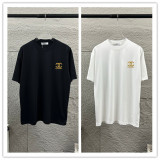 Chanel Classic Embroidered Logo Short Sleeve Couple Loose Casual T-shirt