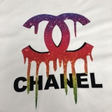 Chanel New Fashion Melts CC Printed Short Sleeve Couple Versatile Casual T-shirt