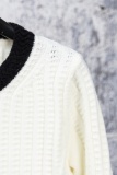 Chanel Women's Classic Retro Black White Contrast Waffle Knitted Cardigan Coat
