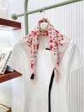 Louis Vuitton Fashion Elegant Versatile Logo Printed Silk Square Scarf Size: 60 x 60 CM